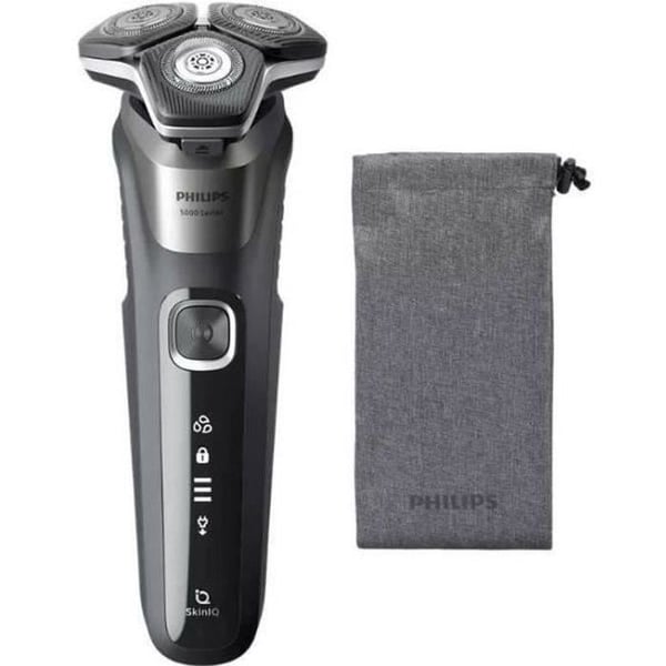 PHILIPS - 3-hoved barbermaskine - Lithium-ion batteri - Series 5000 - autonomi 60 min - kulgrå - S5887.10