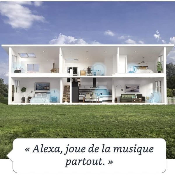 Ny Echo Dot (4:e generationen), högtalare kopplad till Alexa, antracit