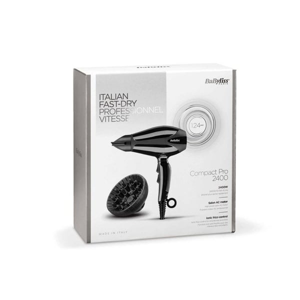 BABYLISS 6715DE Professionell Hårtork - Diffusor - Ultrakompakt format - AC Motor - Effekt 2200W