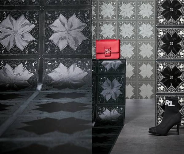 A.S. Creation Karl Lagerfeld 378453 non-woven tapet blommig 0.53 m x 10.05 m svart