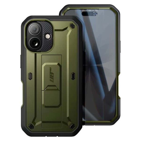 Heltäckande Skal - SUPCASE - iPhone 17 Serie - Kaki - Heltäckande Skydd - Inbyggd Ställning
