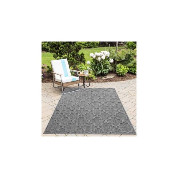 Matta Balkong Kök Terrasser Utomhus Inomhus skandinavisk design Grå (Dimension: 160x230 cm)