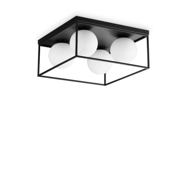 Plafonnier Globe - Ideal Lux - LINGOTTO - 4 Ljus - Svart - 21,5 cm i höjd Plafonnier Globe - Ideal Lux - LINGOTTO - 4 Ljus - Svart - 21,5 cm i höjd