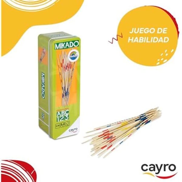 Färdighetsspel - CAYRO - Mikado Metalllåda - Bärbar - 2 spelare eller fler - Trä och metall