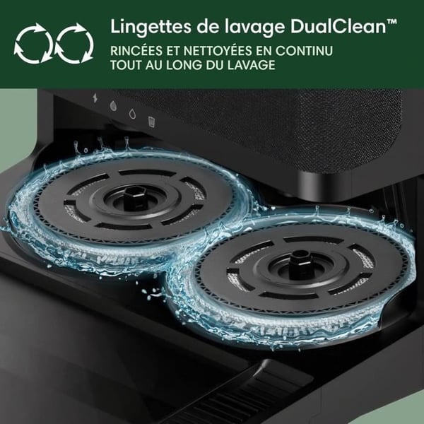 Robottipölynimuri - IROBOT Roomba Plus 405 Combo - Monitoimipohja - Pyyhkimien pesu ja kuivaus - LiDAR Clearview