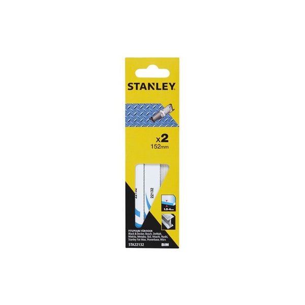 Paket med 2 sågblad för sömsåg 15,2 cm metall fin Sta22132-xj Stanley