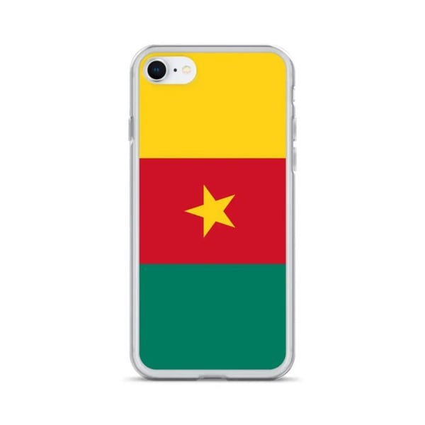Mobilskal – Kameruns flagga – Kompatibel med iPhone 6S – Mjuk fodral – Slitstark och stöttålig – Silikon – Pixelforma
