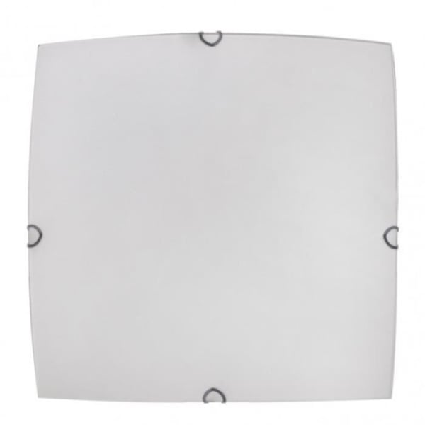 Taklampa - AYLA - Vit - Glas och Metall - 3 E27-socklar