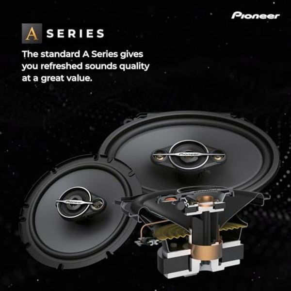 Bilhögtalare - PIONEER - TS-A6881F - 4-vägs elliptiska - 350 Watt - Känslighet 90 dB