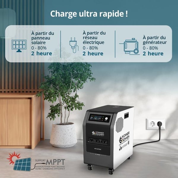 PORTABEL ELSTATION 3-1 - 3000 W - Könner & Söhnen KS 3000PS 125 Ah / 3200 Wh