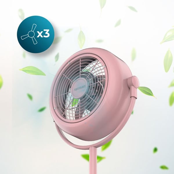 Cecotec - Bordsfläkt EnergySilence 250 ClassicStyle Pink - 25 W, Diameter 25 cm, 3 Blad och Justerbar Höjd