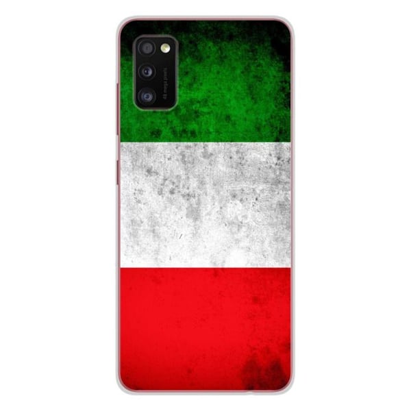 1001Coques - Silikonfodral kompatibelt med Samsung Galaxy A41 - Mönster italiensk flagga - Originaldesign tryckt i Frankrike