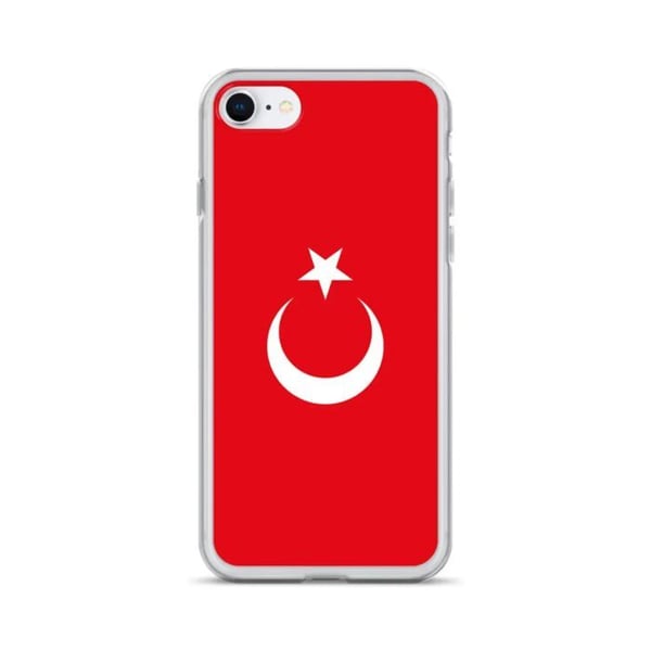 Mobilskal – Turkiets Flagga – Kompatibel med iPhone 6S Plus – Flexibelt Fodral – Slitstarkt och Stötsäkert - Silikon - Pixelforma
