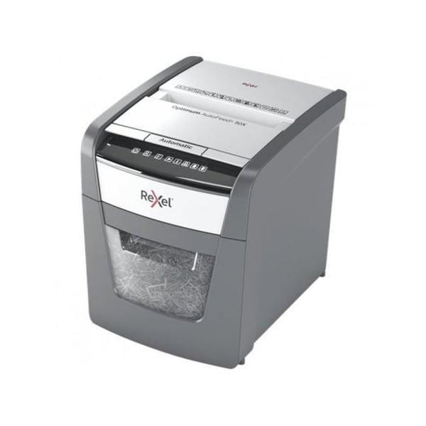 Dokumentmakulator - Rexel - Optimum Auto+ 50X - Krydsskåret - 50 ark - 20L