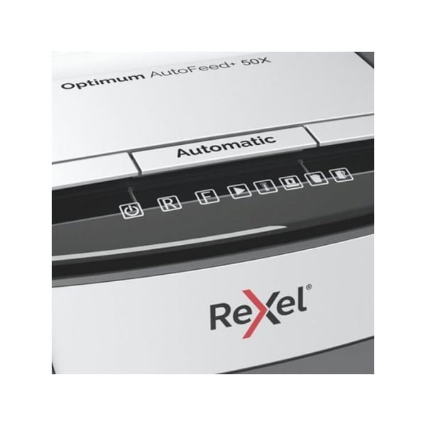 Dokumentmakulator - Rexel - Optimum Auto+ 50X - Krydsskåret - 50 ark - 20L