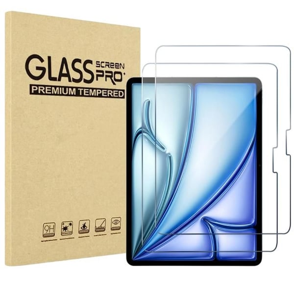Skärmskydd - Phonillico - iPad Air 2024 11 tum M2 - Härdat Glas - Pack 2 - Repellent mot repor