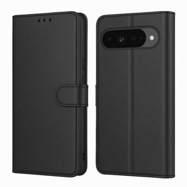 Skydd för Google Pixel 10 / Pixel 10 Pro - Svart Plånbok med Magnetlock, Kortfack Phonillico®