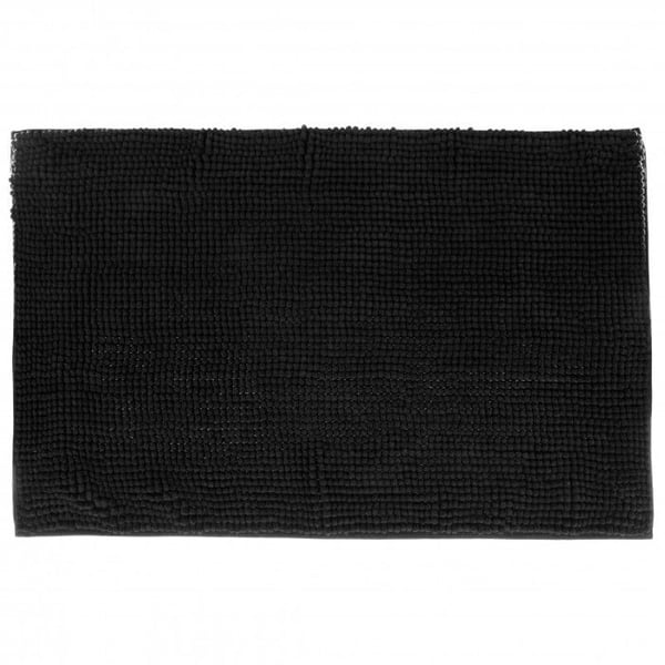"Chenille" badmatta 50 x 80 cm Atmosphera - Svart Chenille