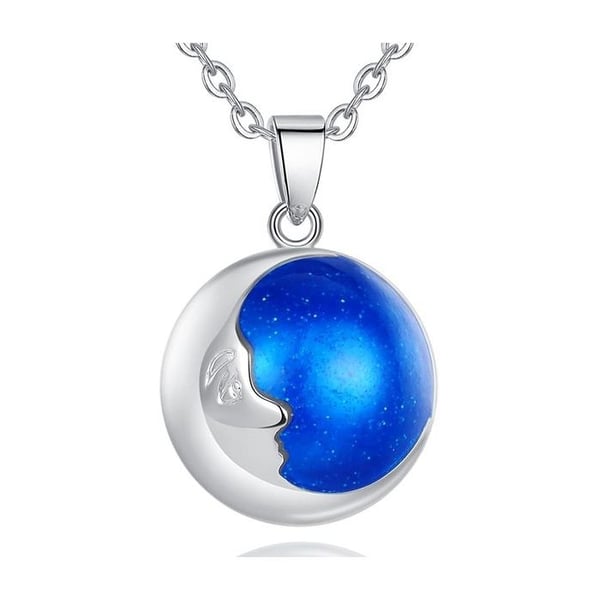 Starry Navy Ball Graviditet Bola Halsband med Moon