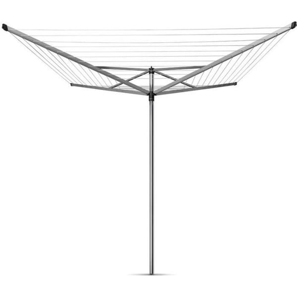 BRABANTIA - 310867 - Torkskåp Topspinner, roterande - 60 meter - metalldel - Ø 45 mm - 4 armar - Metallgrå