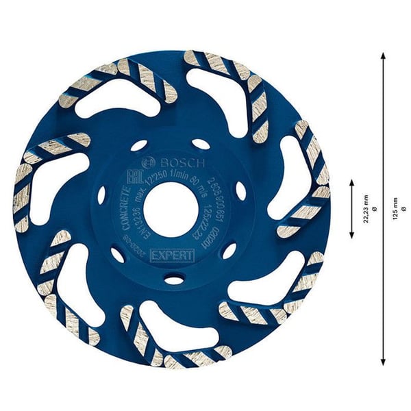 Diamantskiva - BOSCH EXPERT - 2608900651 - 125 mm - Sladd - Professionell