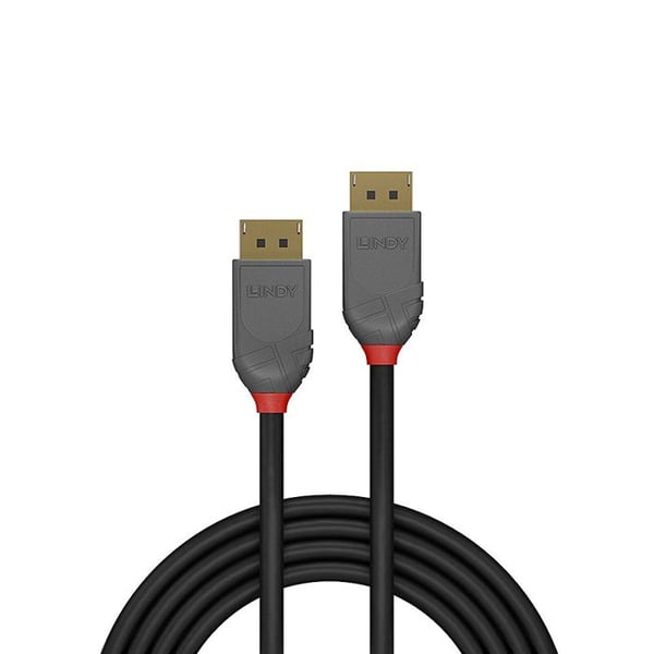 DisplayPort 1.2 Kabel - LINDY - Anthra Line - 10m - UHD-opløsninger op til 4K - Forgyldt stik