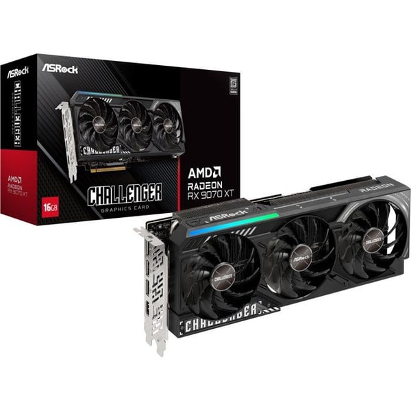 ASROCK - RX9000 - Grafikkort - Radeon RX 9070 XT - RX9070XT CL - 16 GB GDDR6