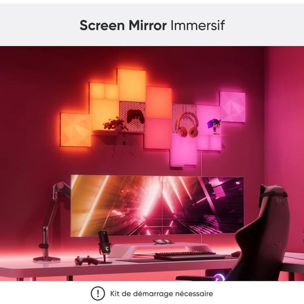Nanoleaf Blocks Udvidelsessæt | 2 Firkanter | Justerbare RGBW LED-paneler