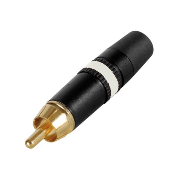 Rean by Neutrik RCA-PLUGG - GULD - VIT RING