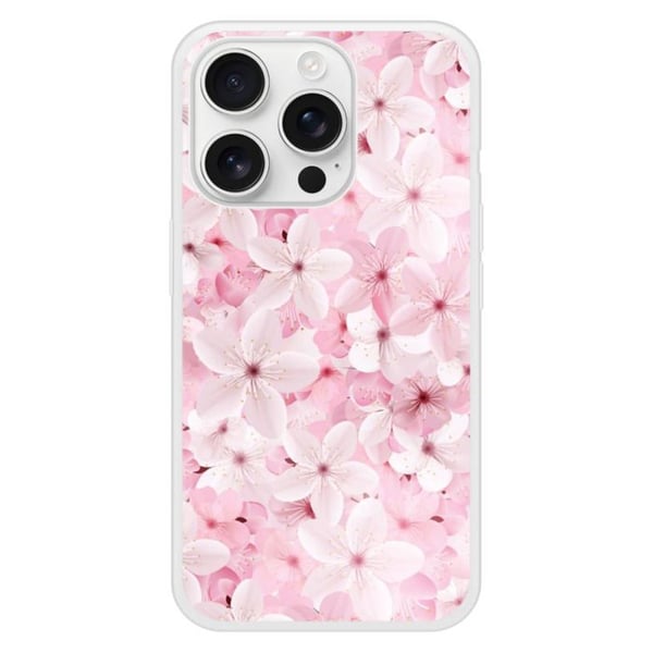 Siliconförstärkt skal med tryck kompatibel med Apple iPhone 16 Pro Sakura