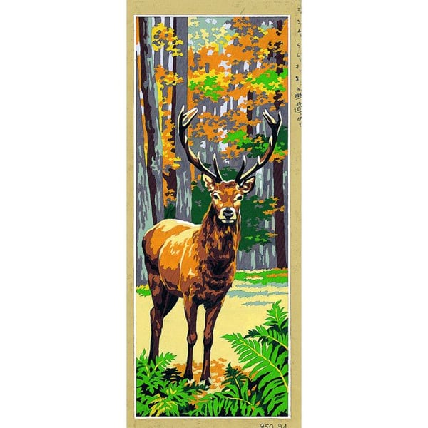 Antik kanvas Älgen 25x60cm