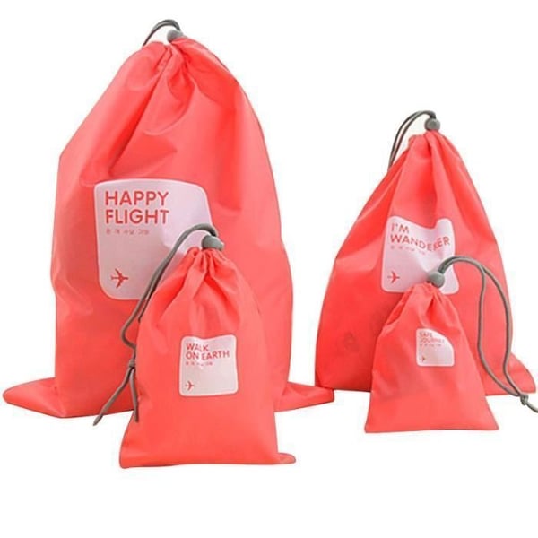 Väska Hängare Förvaring Nylon Resor Män Klassificerad Dragsko Väska 4 delar Set CXF45 - Röd - Vuxen - Unisex