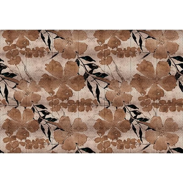Tapet blommor M1-No.61425 Digitaltryck Beige Brun Floral