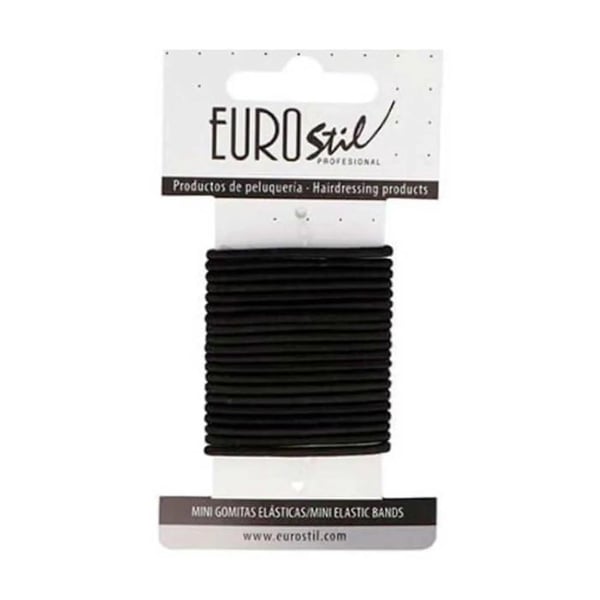Eurostil Kartonglåda Svarta Gummiband Mini Pack 1st