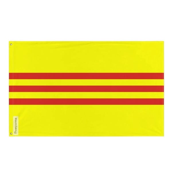 Tonkinflagga under franskt protektorat – 120 x 180 cm – Polyester – Metallöglor – Hållbar