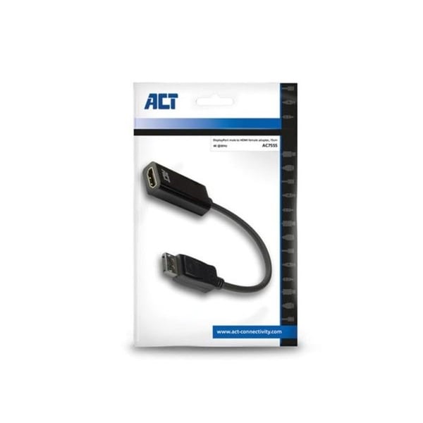 ACT DisplayPort hane till HDMI honadapter - 4K @ 30 Hz - 0,15 m