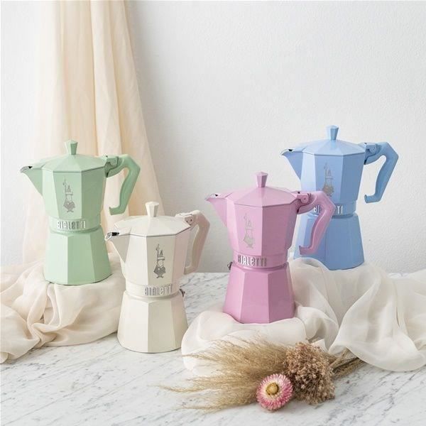 Cafetière Italienne - BIALETTI - MOKA Exclusive - 3 koppar - Pastellgrön