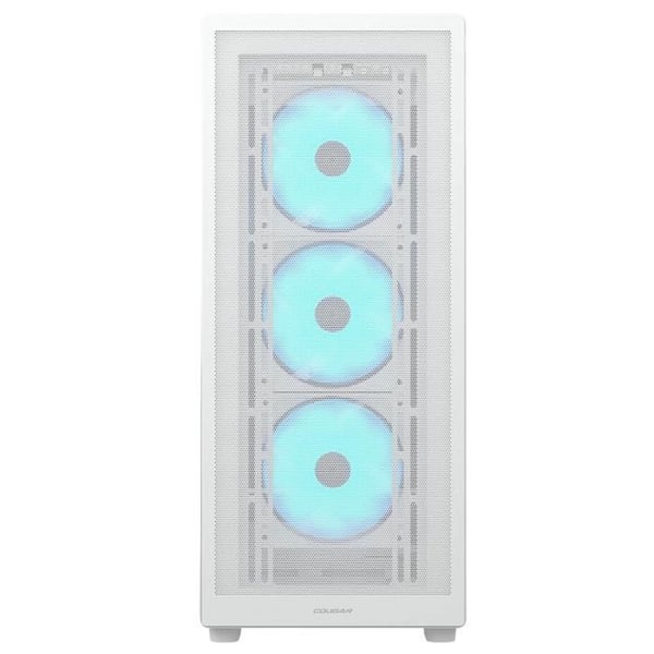 Gamingchassi - COUGAR - MX220RVBWHITE - ATX - 4 ARGB-fläktar 120mm - USB 3,2 Gen 2 Typ C