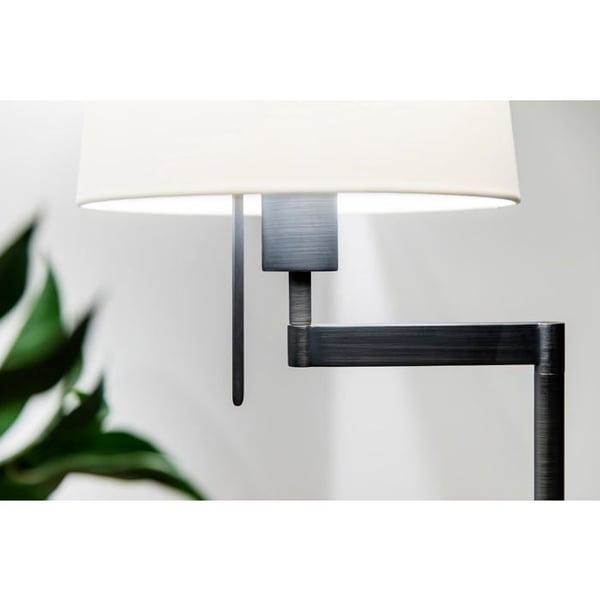 Bordslampa - FARO BARCELONA - ARTIS - Brons - Textilskärm - LED