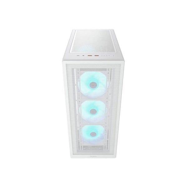 Gamingchassi - COUGAR - MX220RVBWHITE - ATX - 4 ARGB-fläktar 120mm - USB 3,2 Gen 2 Typ C