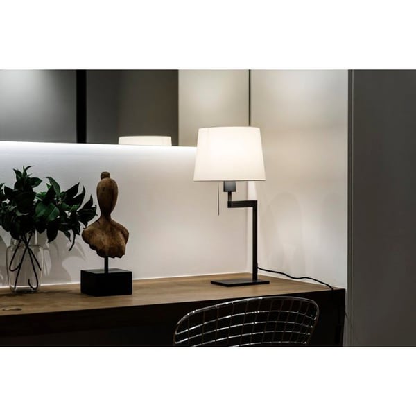 Bordslampa - FARO BARCELONA - ARTIS - Brons - Textilskärm - LED