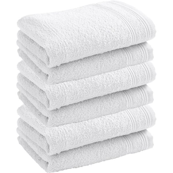 Set med 6 "Spa" frotté gästhanddukar 30 x 50 cm / 400 gr/m² - "Spa" Neige