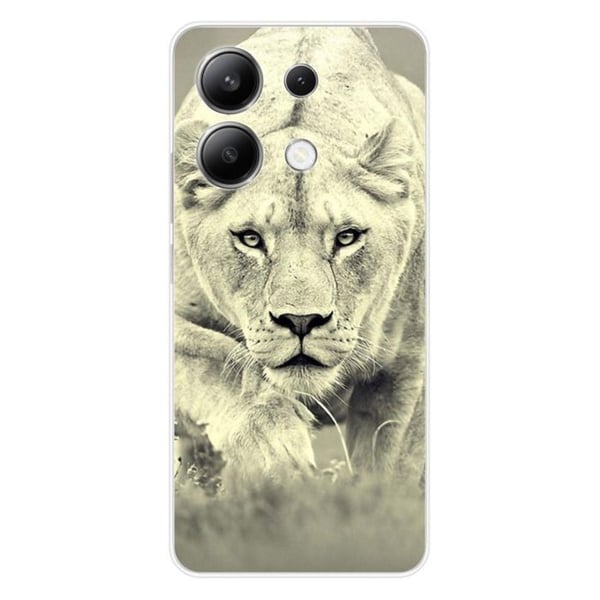 Tryckt silikonfodral som är kompatibelt med Xiaomi Redmi Note 13 4G Lioness