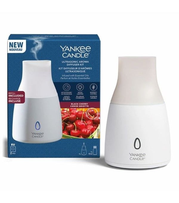 Aromadiffusor - YANKEE - Svart körsbär - Starterkit - Ultraljud - Svart färg