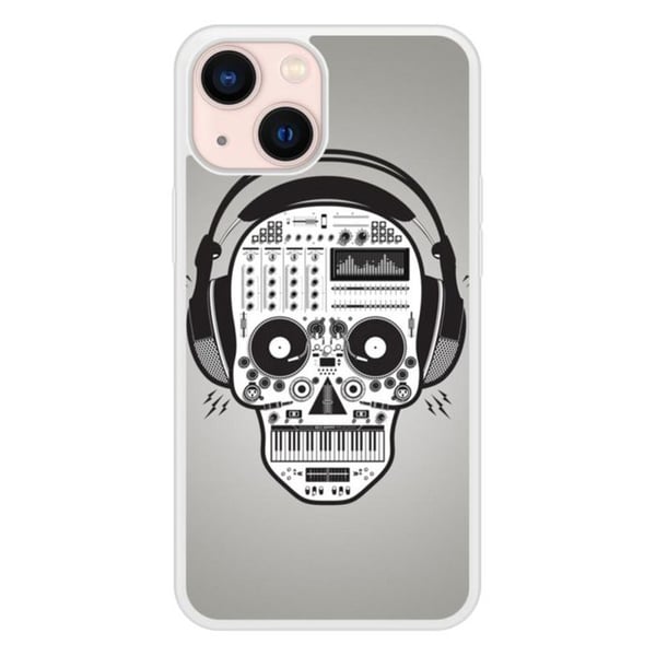 Skal i förstärkt silikon med tryck kompatibel med Apple iPhone 13 Mini Skull Music