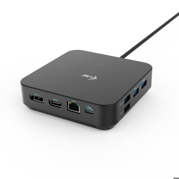 USB-C-docka - I-Tec - Dual DP - 100 W strömförsörjning - HDMI - 4K 30 Hz