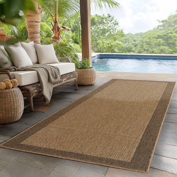 Utomhus Inomhus Matta - MELIS HOME - 200x290 cm - Naturlig Jute - 5 mm - Fuktbeständig