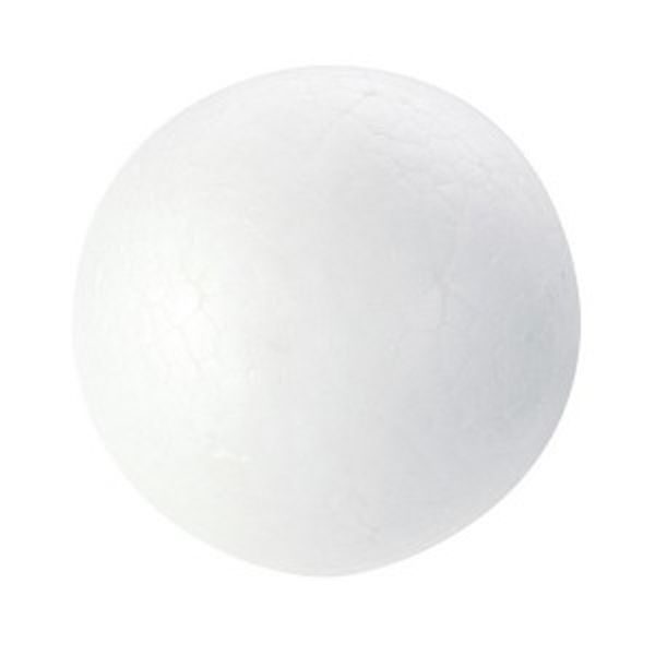 Stöd för dekorering - Polystyren - Polystyrenboll - Ø 8 cm - Vit - Blanding