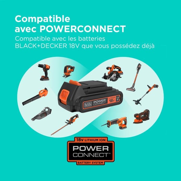 Sähkörikkuri BLACK+DECKER - STC1840EPC-QW - 18V - 30 cm - 18V akulla - kääntyvä pää - teleskooppiputki