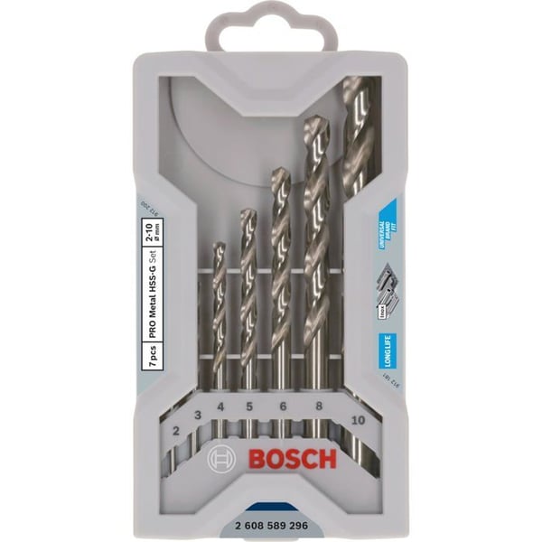 HSS-Co DIN 338 Miniborrset, 135, 7 delar - 2-10 mm
